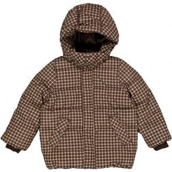 Wheat Gael Puffer Jacket - Brown Check (7228e-913-3001)