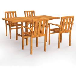 vidaXL 3059599 Juego de comedor de patio, 1 Mesa incl. 4 Sillas