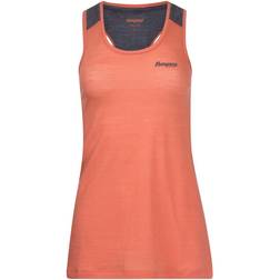 Bergans Women's Fløyen Wool Tank Top - Cantaloupe/Solid Dark Grey