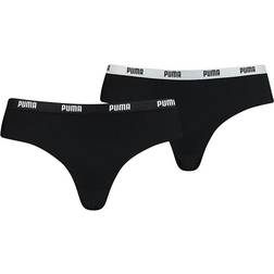 Puma Women's Microfiber Brazilian Brief 2-pack - Black