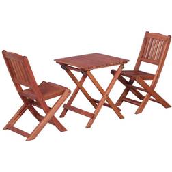 vidaXL 45586 Café-Set, 1 Tisch einschl. 2 Stühle