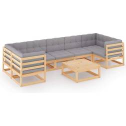 vidaXL 3076419 Loungeset, 1 Bord inkl. 7 Soffor