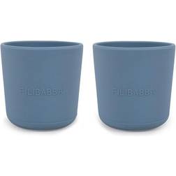 Filibabba Silicone cup 2-pack Powder Blauw