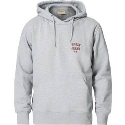 Nudie Jeans Franke Logo Hoodie - Grey Melange