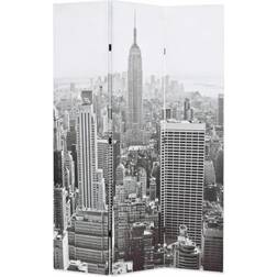 vidaXL Cloison de Séparation Pliable 120 x 170 cm New York Noir et Blanc Paravent 120x170cm