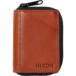 Nixon Orbit Zip Card Leather Wallet - Saddle