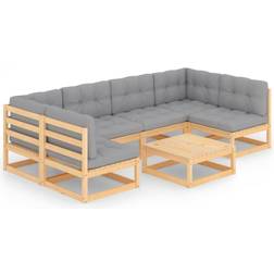 vidaXL 3077179 Loungesæt, 1 borde inkl. 6 sofaer