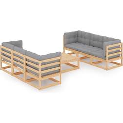 vidaXL 3076384 Loungeset, 1 Bord inkl. 6 Soffor