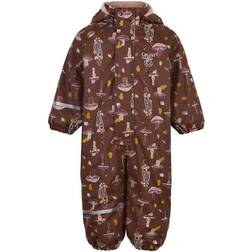 CeLaVi PU Rainsuit w. Fleece - Rocky Road w. Mushrooms (310251-2920)