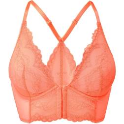 Gossard Superboost Lace Deep V Bralet - Neon Coral