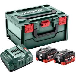 Metabo Basic Set 2xLiHD 10Ah + ASC 145 + Metabox