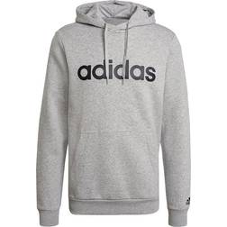 adidas Essentials Linear Logo Hoodie - Medium Grey Heather Black