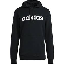 adidas Essentials Linear Logo Hoodie - Black/White