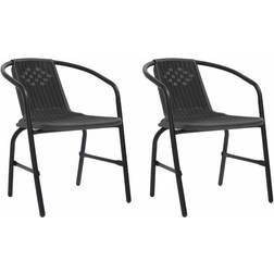 vidaXL 312494 2-pack Silla de jardín para comedor