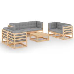 vidaXL 3076504 Lounge-Set, 1 Bord inkl. 7 Soffor