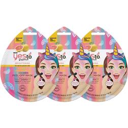 Yes To Grapefruit Vitamin C Glow-Boosting Unicorn Single Use Peel-Off Mask 3-pack