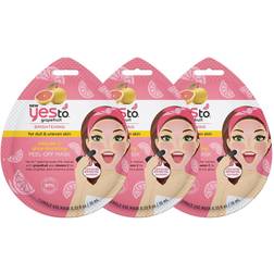 Yes To Grapefruit Vitamin C Glow-Boosting Single Use Peel-Off Mask 3-pack