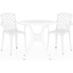 vidaXL 3070582 Café-Set, 1 Tisch einschl. 2 Stühle