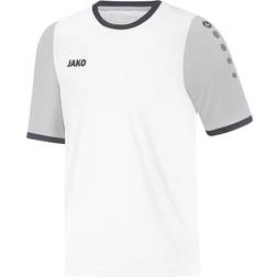 JAKO Leeds Short Sleeve Jersey Men - White/Silver Grey/Anthracite