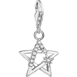 Thomas Sabo Charm Club Star Charm Pendant - Silver/Transparent