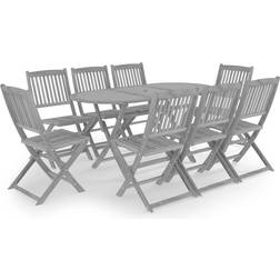 vidaXL 3057875 Patio Dining Set, 1 Table incl. 8 Chairs