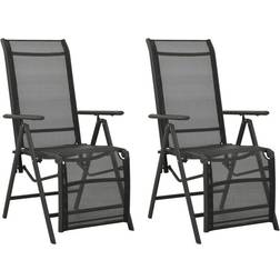 vidaXL 312195 2-pack Positionsstol, Trädgårdsmatstol