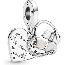 Pandora Joyería Charm Colgante Gatos y Corazones 799546C01