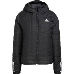 Adidas Women's Itavic 3-Stripes Light Hooded Jacket - Black