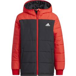 Adidas Junior Padded Winter Jacket - Black/Vivid Red/White (H45029)