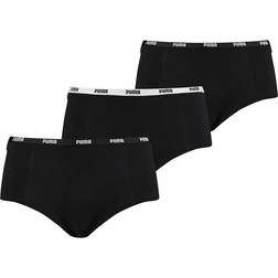 Puma Mini Short Women's Underwear 3 Pack - Musta