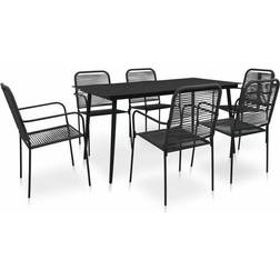 vidaXL 48570 Ensemble repas de patio, 1 Table incluse 6 Chaises