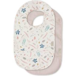 Cam Cam Copenhagen Bib w/pocket Pressed Leaves Rose/Dusty Rose 2-pack