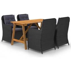 vidaXL 3068772 Matgrupp, 1 Bord inkl. 4 Stolar