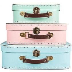 Sass & Belle Pastel Retro Suitcases 3-pack