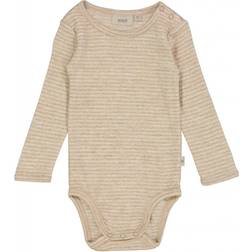 Wheat Plain Wool Body LS - Khaki Stripe (9115e-779-3206)