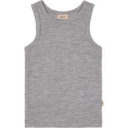 Wheat Boy's Wool Singlet - Grey Melange (9004e-775-224)