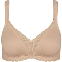 Triumph Sujetador de encaje de algodón para mujer - Beige