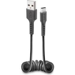 SBS Spiral USB A-USB C 2.0 0.5m