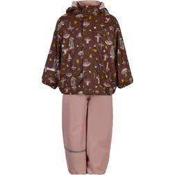 CeLaVi Rainwear Set w. Suspenders/Fleece - Misty Rose (310253-5240)