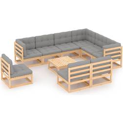 vidaXL 3076839 Loungeset, 1 Bord inkl. 9 Soffor