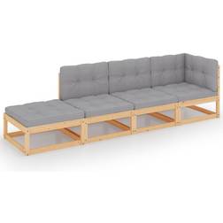 vidaXL 3076534 Loungeset, 1 Bord inkl. 3 Soffor