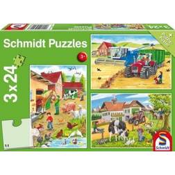 Schmidt Spiele On The Farm 3x24 Pieces