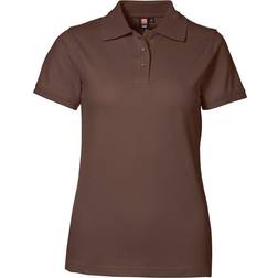 ID Ladies Stretch Polo Shirt - Mocca