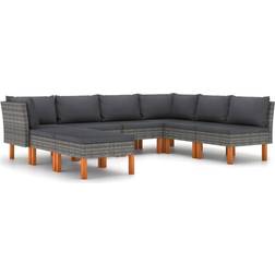 vidaXL 3059720 Loungeset, Bord inkl. 6 Soffor