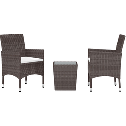 vidaXL 3058361 Café-Set, 1 Tisch einschl. 2 Stühle