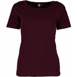 ID Ladies Interlock T-shirt - Dark Bourdeaux