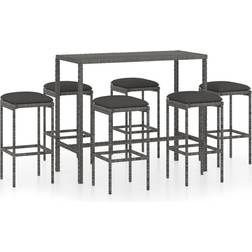 vidaXL 3064824 Set da Bar all'Aperto, 1 Tavolo incluso 6 Sedie