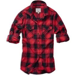 Brandit Amy Flannel Shirt - Black/Red