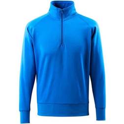 Mascot Crossover Sweatshirt with Half Zip - Azure Blue