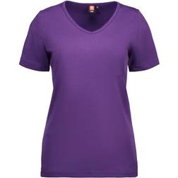 ID Ladies Interlock V-Neck T-Shirt - Purple